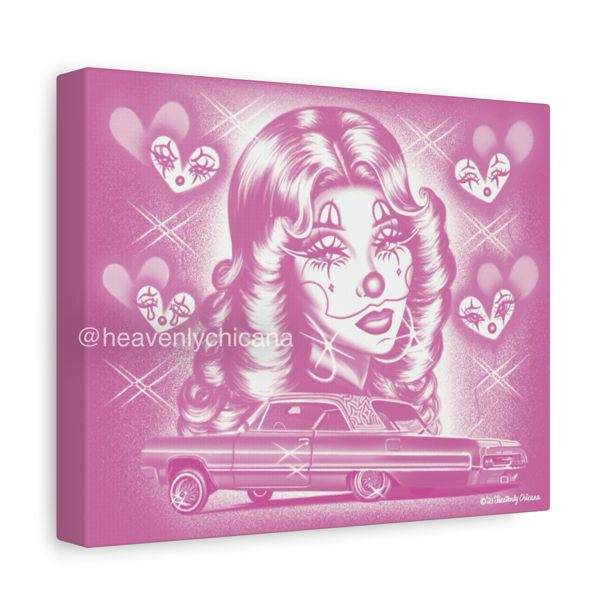 "Lovely Eyes" Canvas Print (Light Pink)