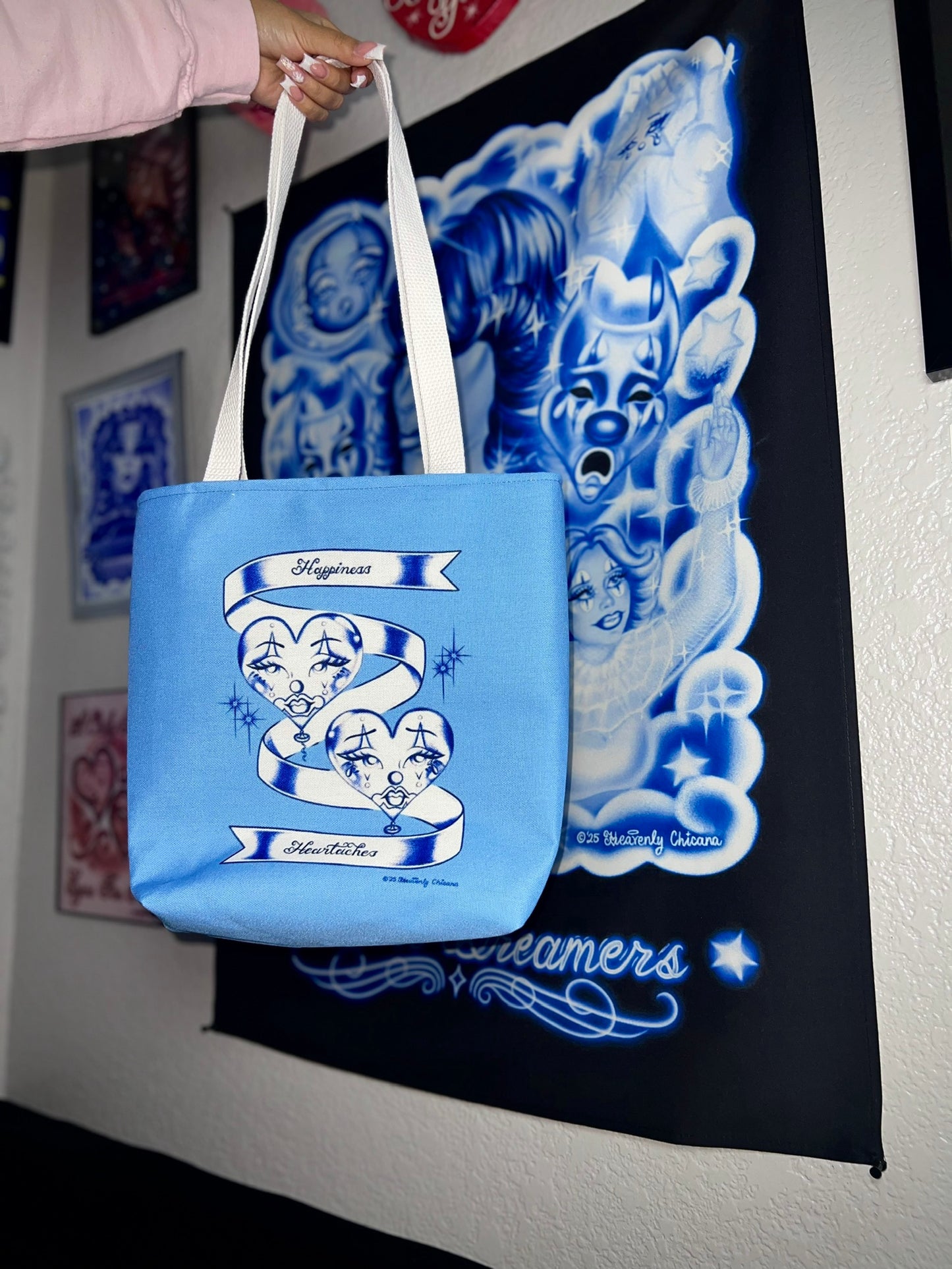 "Happiness & Heartaches" Tote Bag (BLUE)