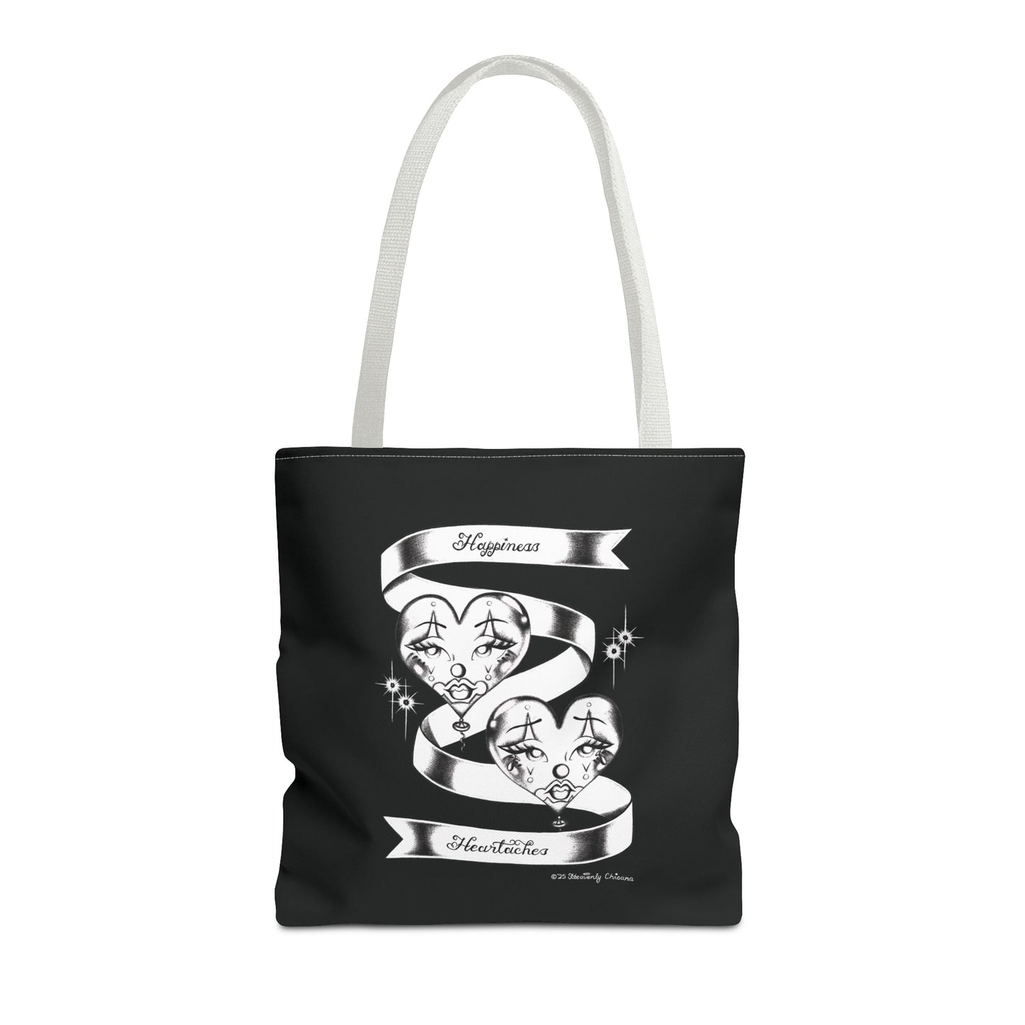 "Happiness & Heartaches" Tote Bag (BLACK)