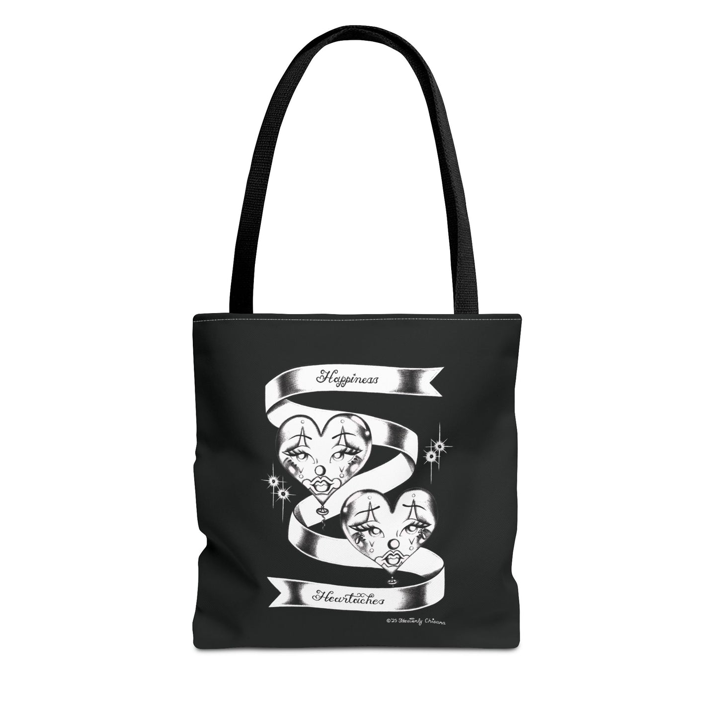 "Happiness & Heartaches" Tote Bag (BLACK)