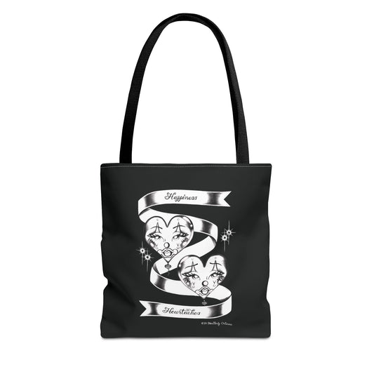 "Happiness & Heartaches" Tote Bag (BLACK)