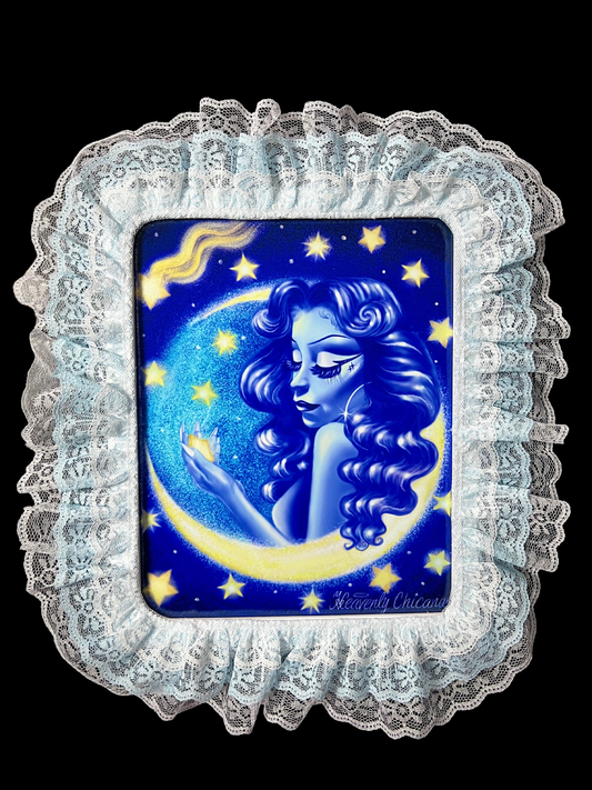 "Dreamer" Framed Print with Lace