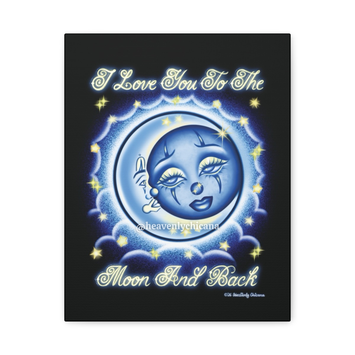 “I Love You To The Moon And Back” Canvas Print