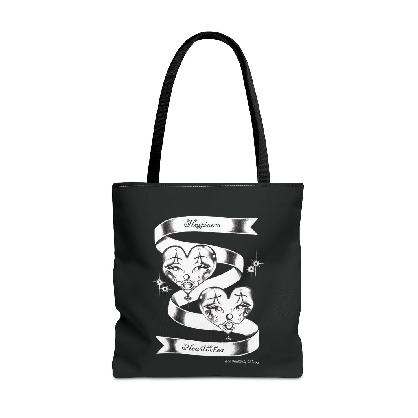 "Happiness & Heartaches" Tote Bag (BLACK)
