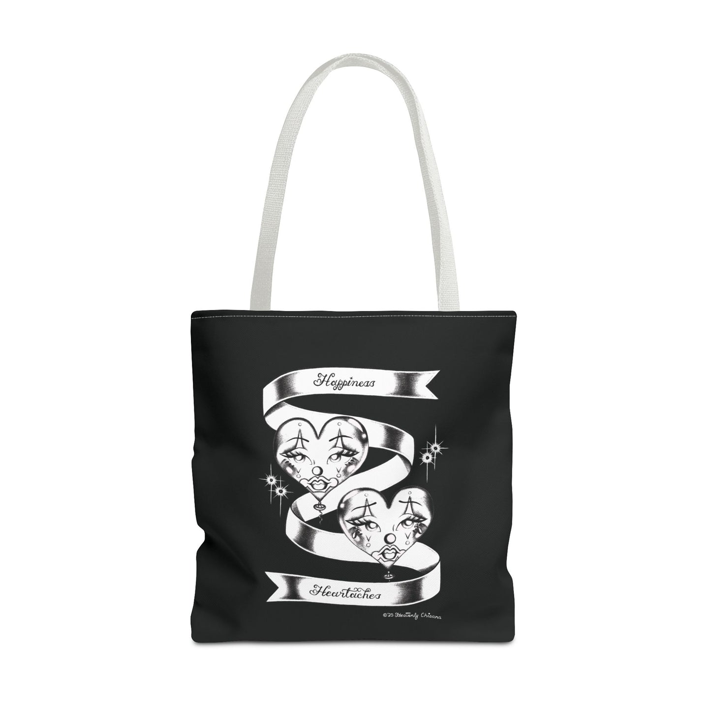 "Happiness & Heartaches" Tote Bag (BLACK)