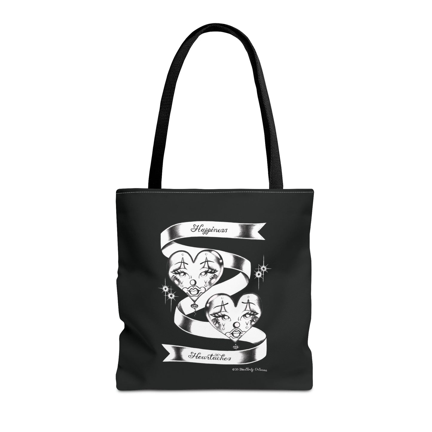 "Happiness & Heartaches" Tote Bag (BLACK)