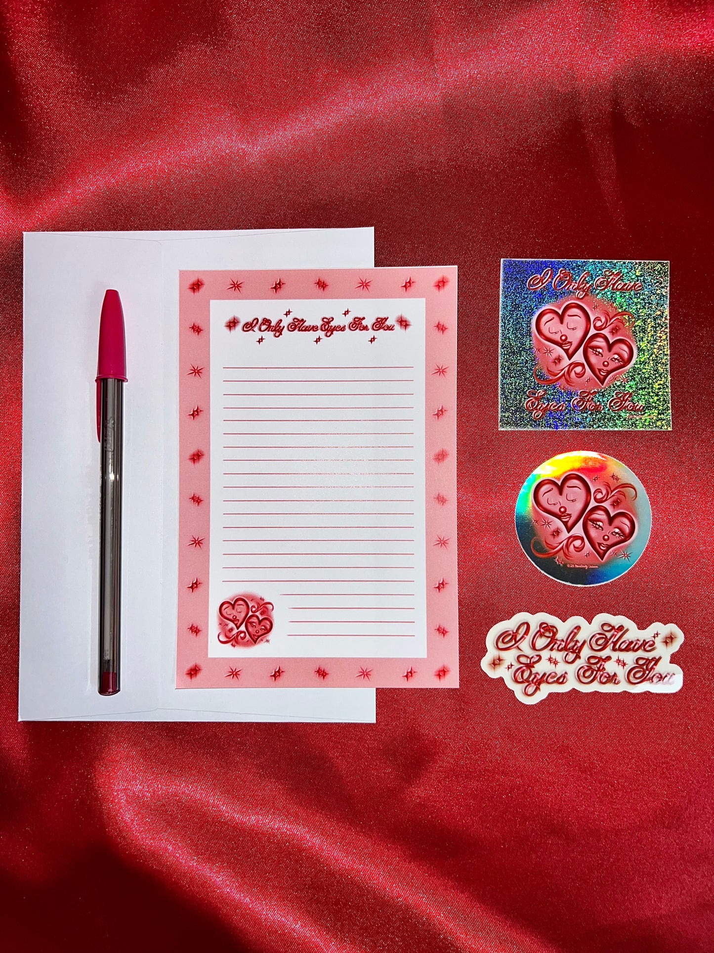 "I Only Have Eyes For You" Sticker Pack & Stationary
