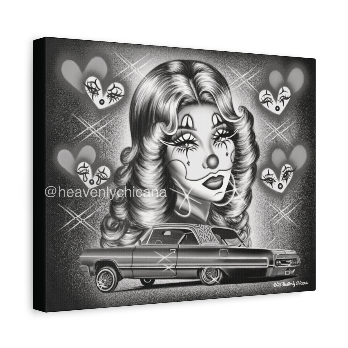 "Lovely Eyes" Canvas Print (B/W)