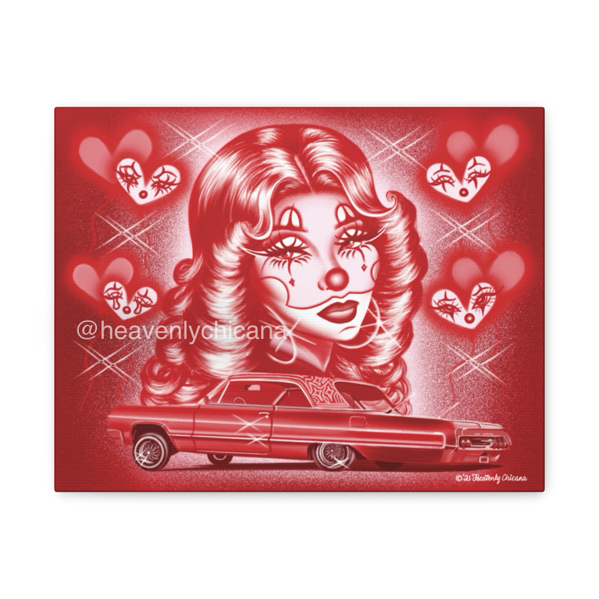 "Lovely Eyes" Canvas Print (Red)