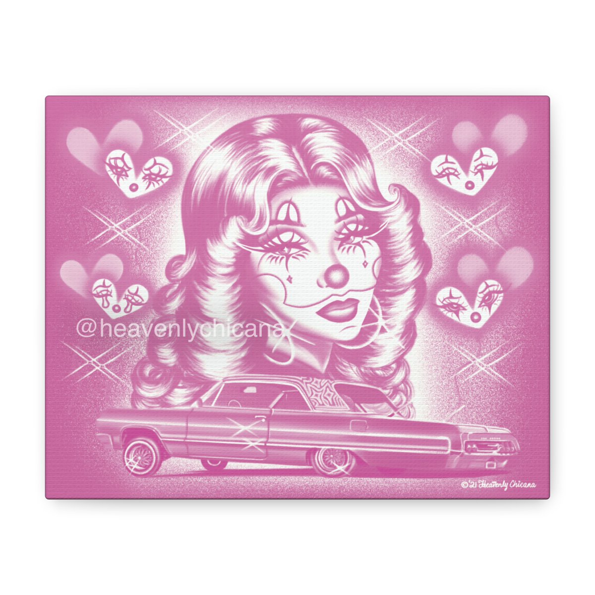 "Lovely Eyes" Canvas Print (Light Pink)
