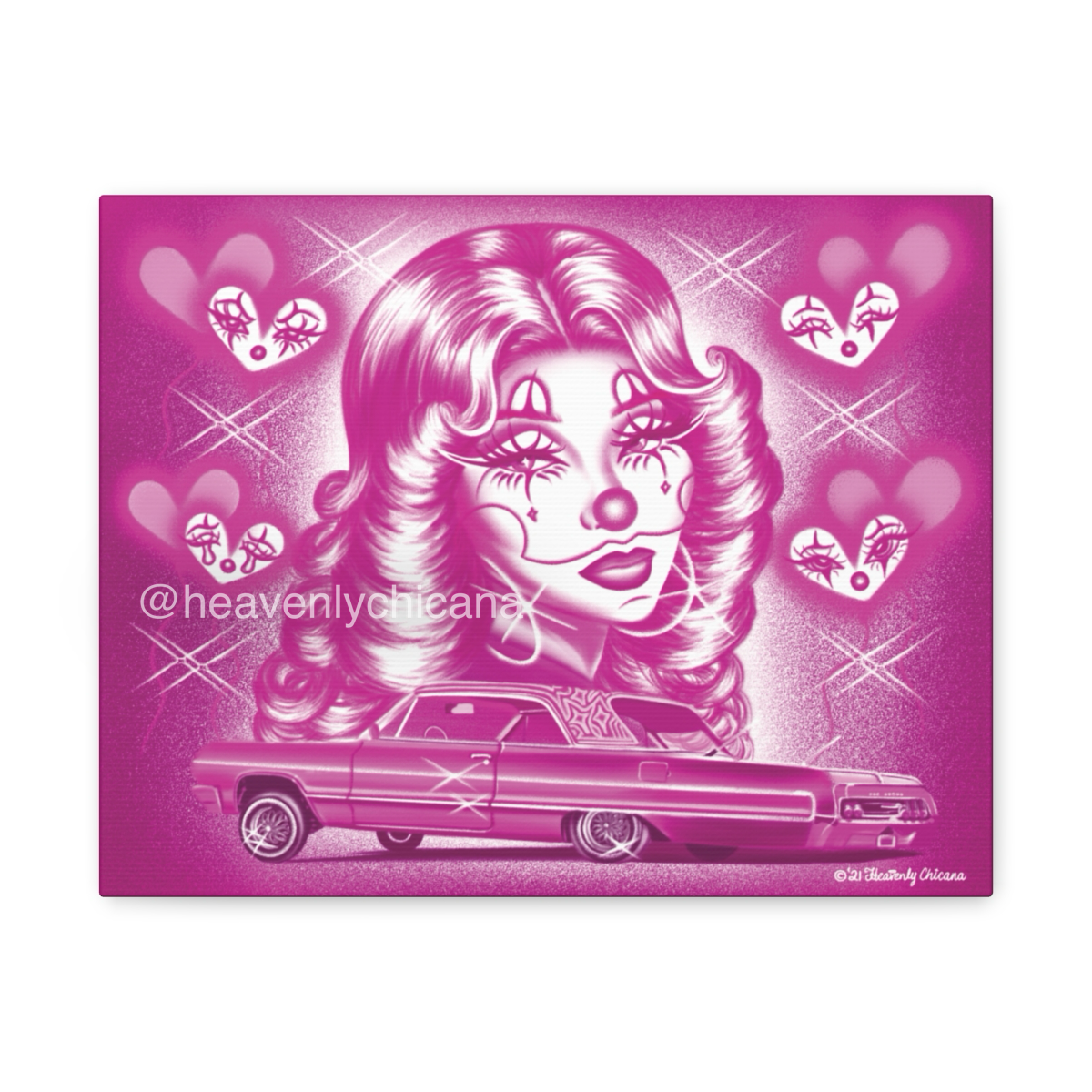 "Lovely Eyes" Canvas Print (Pink)