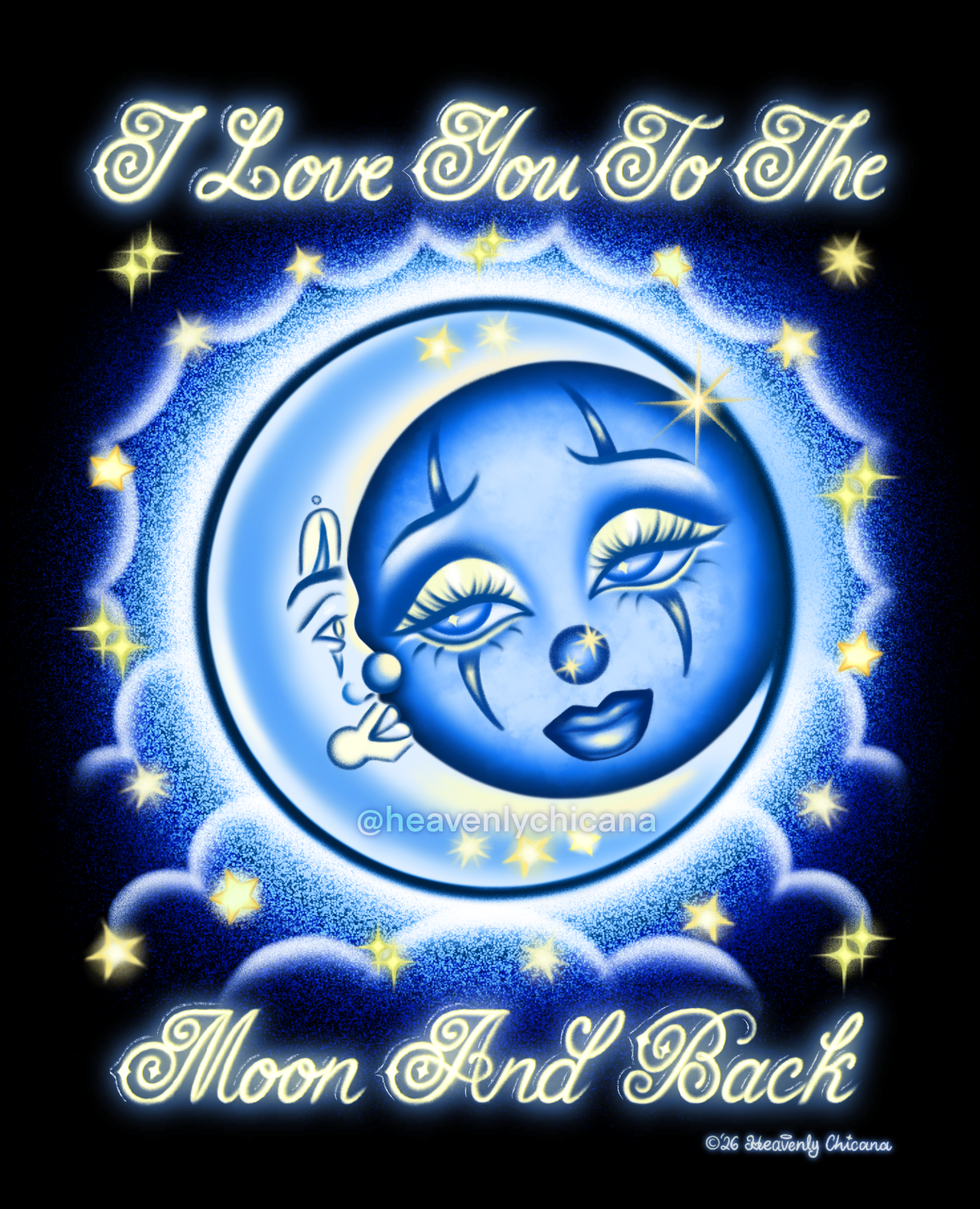 "I Love You To The Moon And Back" Print
