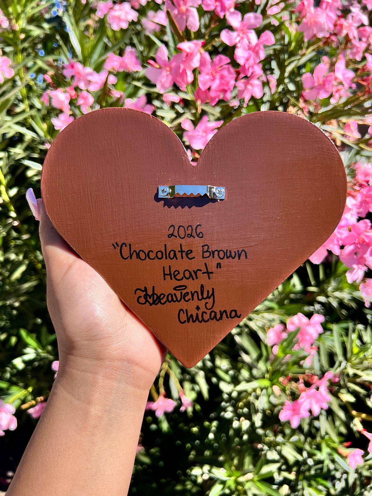 "Chocolate Brown Heart" Plaque