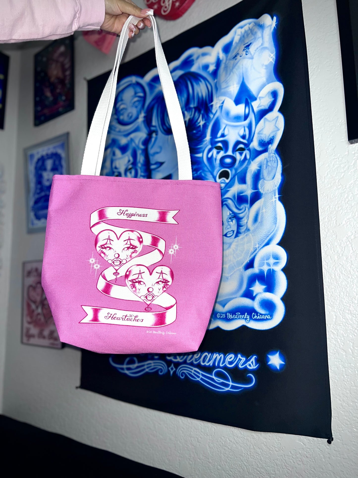 "Happiness & Heartaches" Tote Bag (PINK)