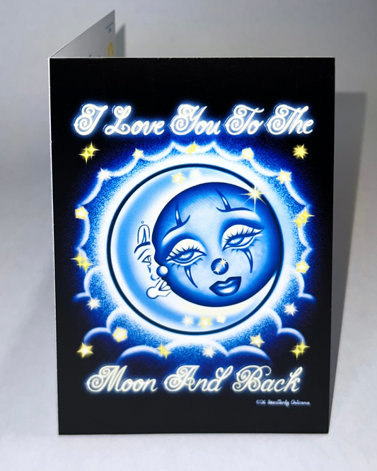 "I Love You To The Moon And Back" Anniversary Card